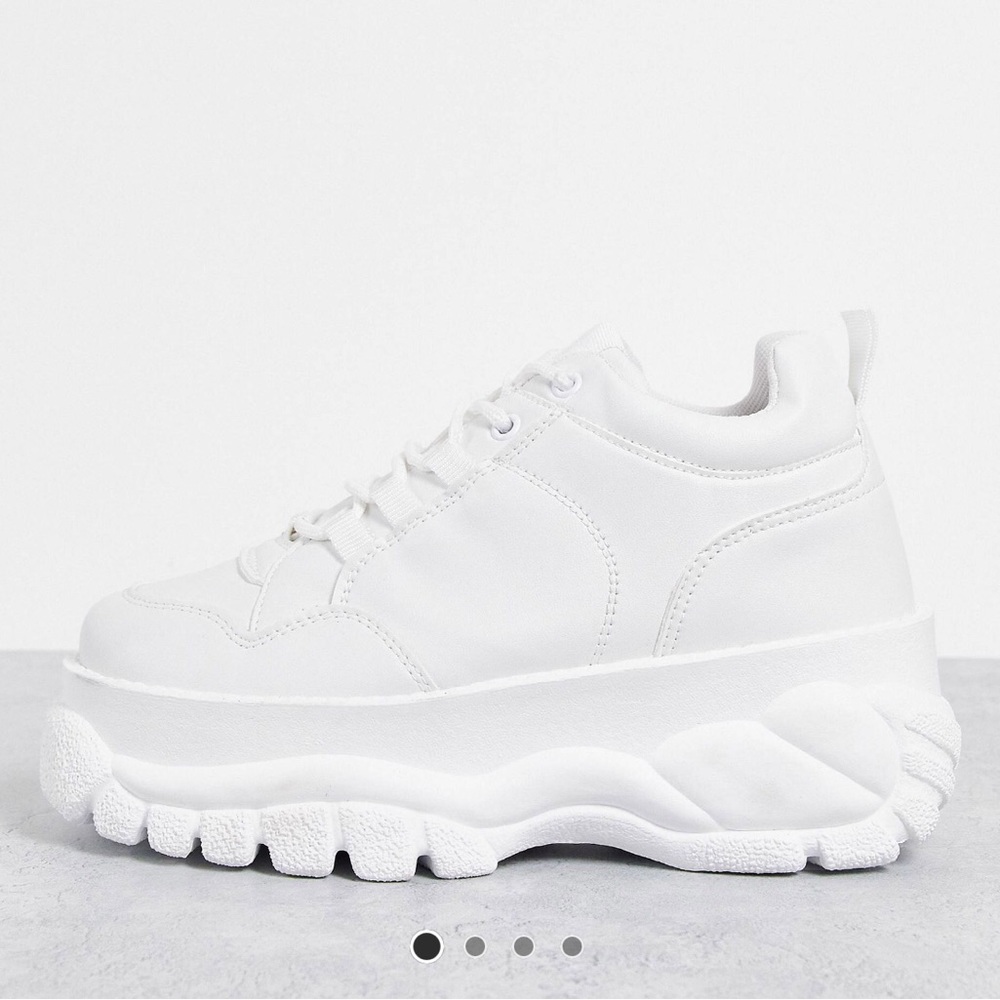 ASOS DESIGN Defy chunky flatform sneakers in black